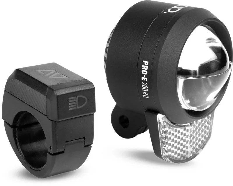 Acid E-Bike Front Light Pro-E 200 High Beam X-Connect with FPILink In Black-1